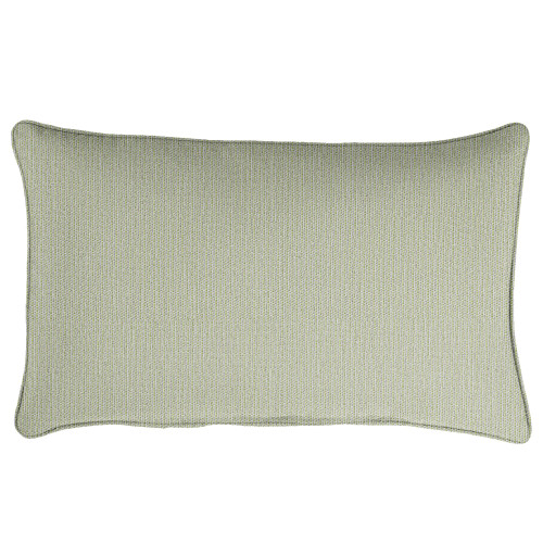 Corded Textured Outdoor Patio Lumbar Throw Pillow - 24" - Sage Green