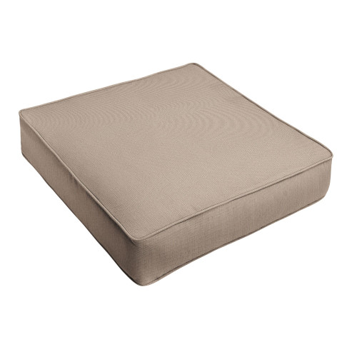 Solid Outdoor Patio Deep Seating Chair Cushion - 23.5" - Beige