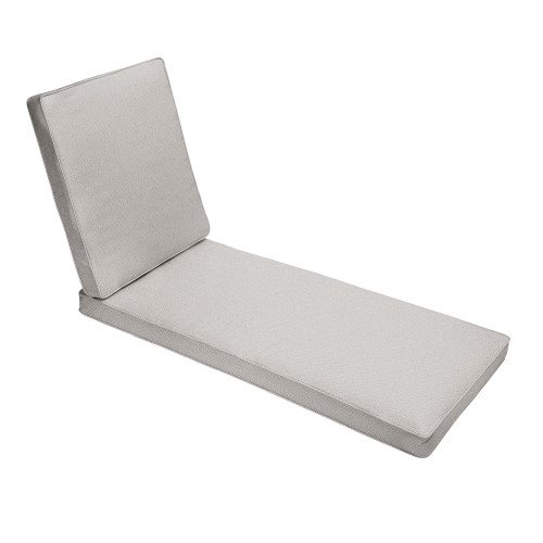 Diamond Pattern Outdoor Patio Chaise Lounge Cushion - 73" - Cream