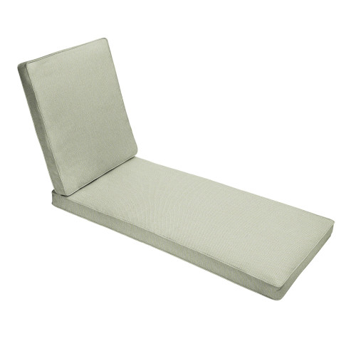 Textured Outdoor Patio Chaise Lounge Cushion - 78" - Green