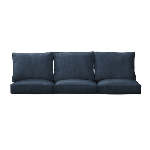 6-Piece Solid Deep Seating Outdoor Patio Sofa Cushion Set - 25" - Blue