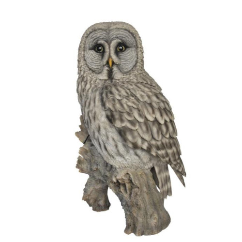 Owl on Stump Outdoor Garden Statue - 20.5"