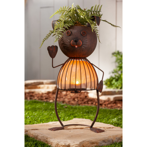 LED Solar Powered Outdoor Rabbit Garden Planter - 20.75"
