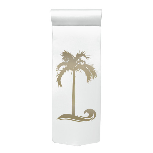 70" White with Bronze Palm Tree Pattern Sunsation Floating Swimming Pool Mattress Lounger