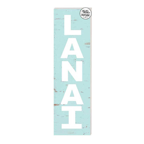 Rectangular “Lanai" Rectangular Outdoor Wall Sign - 35" - Blue and White