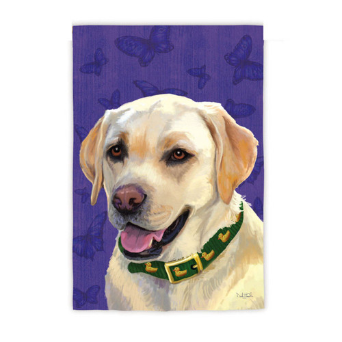 Dog Lovers Yellow Lab Outdoor Garden Flag 18" x 12.5"