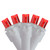 Set of 70 Red LED Wide Angle Icicle Christmas Lights - 6ft White Wire