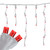Set of 70 Red LED Wide Angle Icicle Christmas Lights - 6ft White Wire