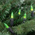 50-Count Opaque Green Mini Christmas Light Set- 24.5ft, Black Wire