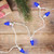 25 Count Blue LED C7 Christmas Lights, 16 ft White Wire