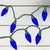LED Faceted C9 Christmas Lights - Blue - 20.25' Green Wire - 50ct