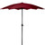 Rich Burgundy 8.85ft Outdoor Patio Lotus Umbrella with Hand Crank - Stylish Shade for Your Outdoor Space