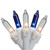 50 Blue and Clear Mini Window Curtain Icicle Christmas Lights - 2.6 ft White Wire