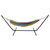 Relax in Style: 72" Yellow and Blue Striped Woven Double Brazilian Hammock