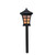 19" Black and White LED Lantern Style Solar Powered Lighted Pathway Marker