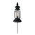 42.5" Antique Black Pre-Lit Distressed Finish Battery Operated Lantern with Garden Stake