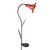 45.25" Transparent Red Lily Lighted Solar Powered Outdoor Lawn Stake