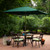 10ft x 6.5ft Outdoor Patio Market Umbrella with Hand Crank, Hunter Green
