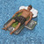 Inflatable Beer Mug Swimming Pool Raft - 72" - White and Yellow
