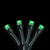 Battery Operated LED Christmas Lights - Green - 9.5' Black Wire - 20ct