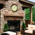 18" White and Bronze Battery Operated Roman Outdoor Clock