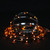 18' Orange LED Outdoor Christmas Linear Tape Lighting - Black Finish