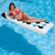 Inflatable White and Sky Blue Tear Drop Design Water or Swimming Pool Mattress Lounge, 74-Inch