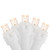 100ct Warm White LED Wide Angle Christmas Lights, 33ft White Wire