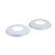 Complete Your Pool Setup: 4.5" White Pool Escutcheon Round Handrails - Set of 2