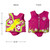Pink Intermediate Butterfly with Flowers Swim Vest for Children Ages 3-6