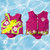 Pink Intermediate Butterfly with Flowers Swim Vest for Children Ages 3-6