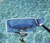 21" Blue and White Easy Skim Bi Directional Floating Swimming Pool Skimmer