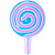 Fun and Colorful 6' Inflatable Blue and Pink Swirl Lollipop Pool Float