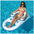 64-Inch Inflatable Solstice Blue and White Lounge Inflatable Swimming Pool Float