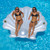 82'' White Seashell Island Swimming Pool Raft Lounger