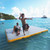 Inflatable Private Solstice Drop Stitch Lake Dock Raft - 10' - White and Yellow
