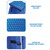 Inflatable Blue Swirled Air Mattress Swimming Float - 75"