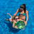 30-Inch Inflatable Transparent Green With Metallic Silver Surf Rider Pool Float