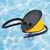 9" Black and Yellow Portable Bellows Foot Pump