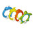 Set of 4 Vibrantly Colored Animals Face Swimming Pool Dive Rings 6.5"
