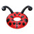 Float in Style with Black and Red Ladybug Swimming Pool Inner Tube - 48-Inch