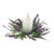 15” Lavender Decorative Hurricane Glass Artificial Purple Candle Holder