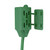 15' Green Indoor Power Extension Cord with 3-Outlets and Foot Switch