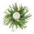 17" Decorative Artificial Mixed Green Fern Hurricane Glass Candle Holder