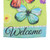 Welcome Butterflies Outdoor House Flag 28" x 40"