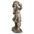 18" Distressed Gray Girl with Cell Phone Solar Powered LED Lighted Outdoor Patio Garden Statue