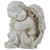 Serenity in Rest: 9.5" Ivory Resting Angel Patio Garden Statue - Peaceful Addition to Your Outdoor Decor