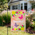 Life is Beautiful Pink Floral Outdoor Garden Flag 12.5" x 18"