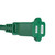 40' Green 2-Prong Outdoor Extension Power Cord with End Connector