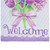 Welcome Purple Floral Bouquet Outdoor House Flag 28" x 40"
